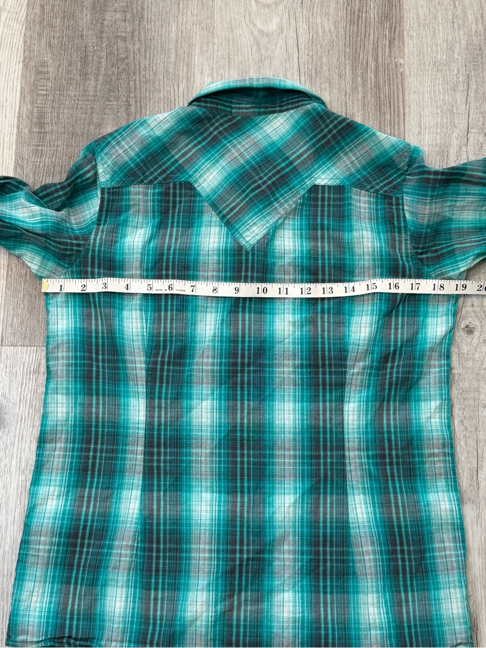 Ariat R.E.A.L. Women's Teal Plaid Western Pearl Snap Shirt Size S 100% cotton - Picture 12 of 14
